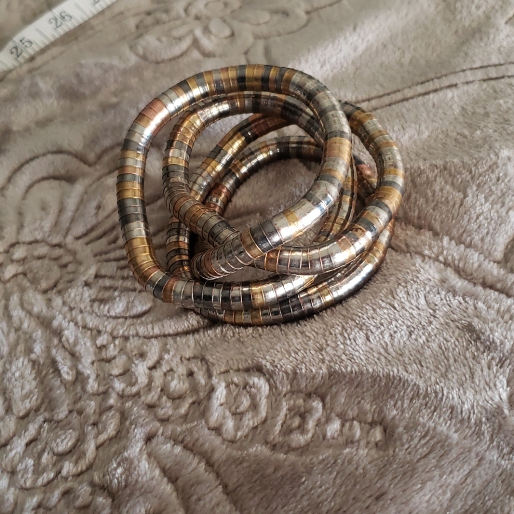 Tri colored snake bracelet/necklace